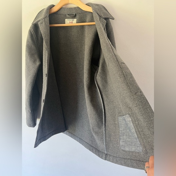 Marine Layer Men’s Grey Wool Button Front Chore Coat Size XL - Picture 8 of 12